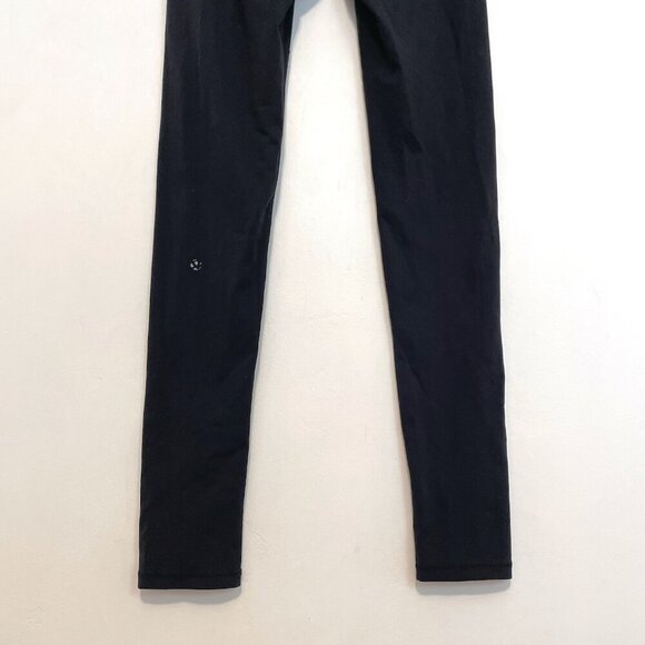 OLD TAG LULULEMON ATHLETICA Solid Black Wide Waistband Media Pocket Leggings 6 - Picture 9 of 16